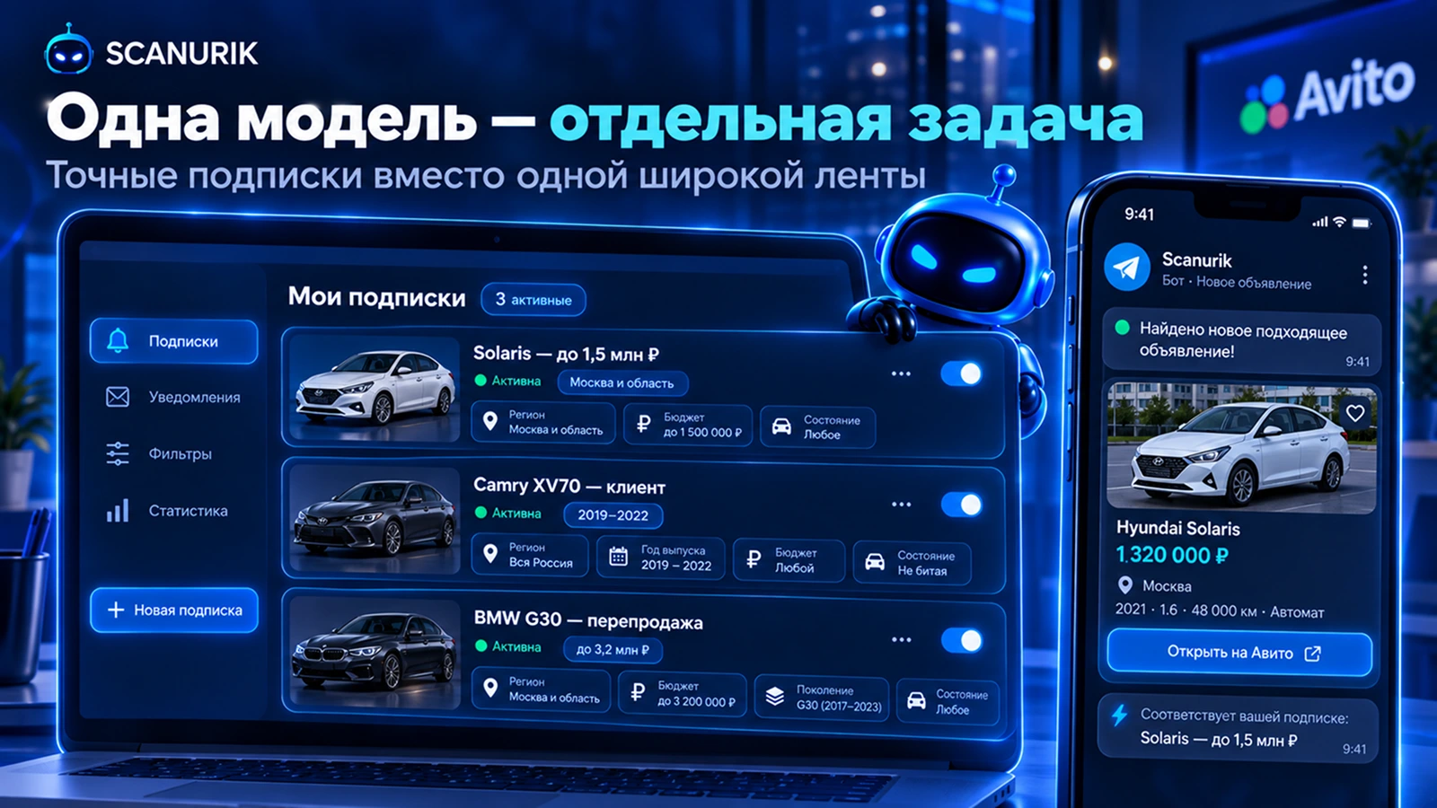 Отдельные задачи мониторинга для разных автомобилей
